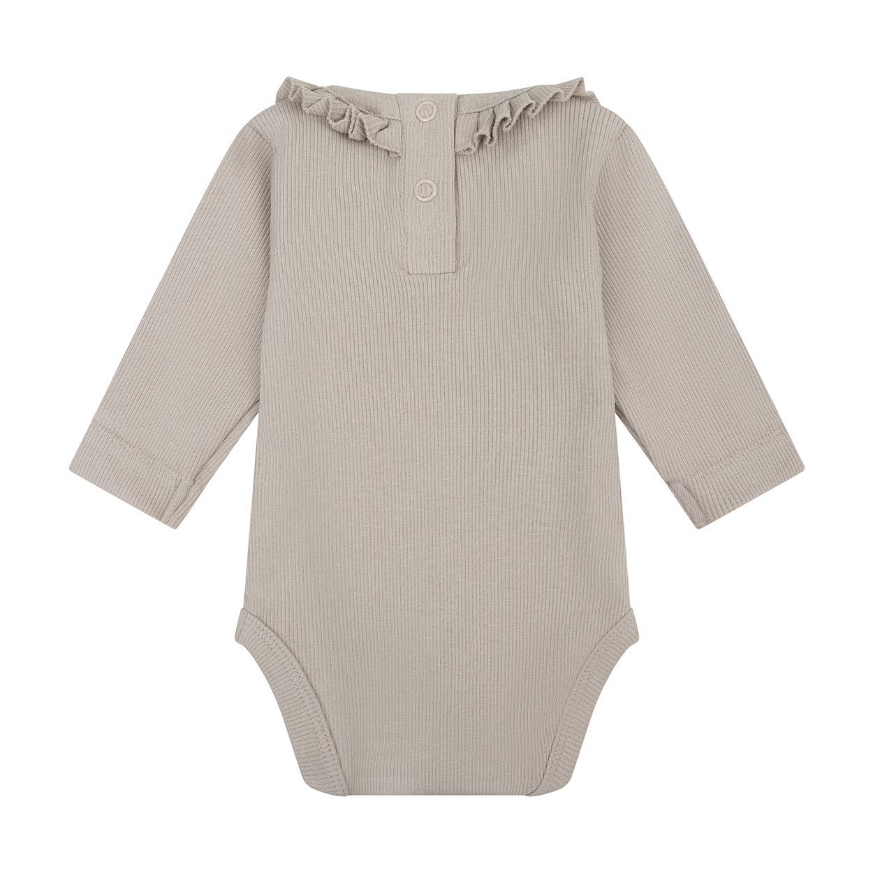 Moon Ruffle Bodysuit - Greige