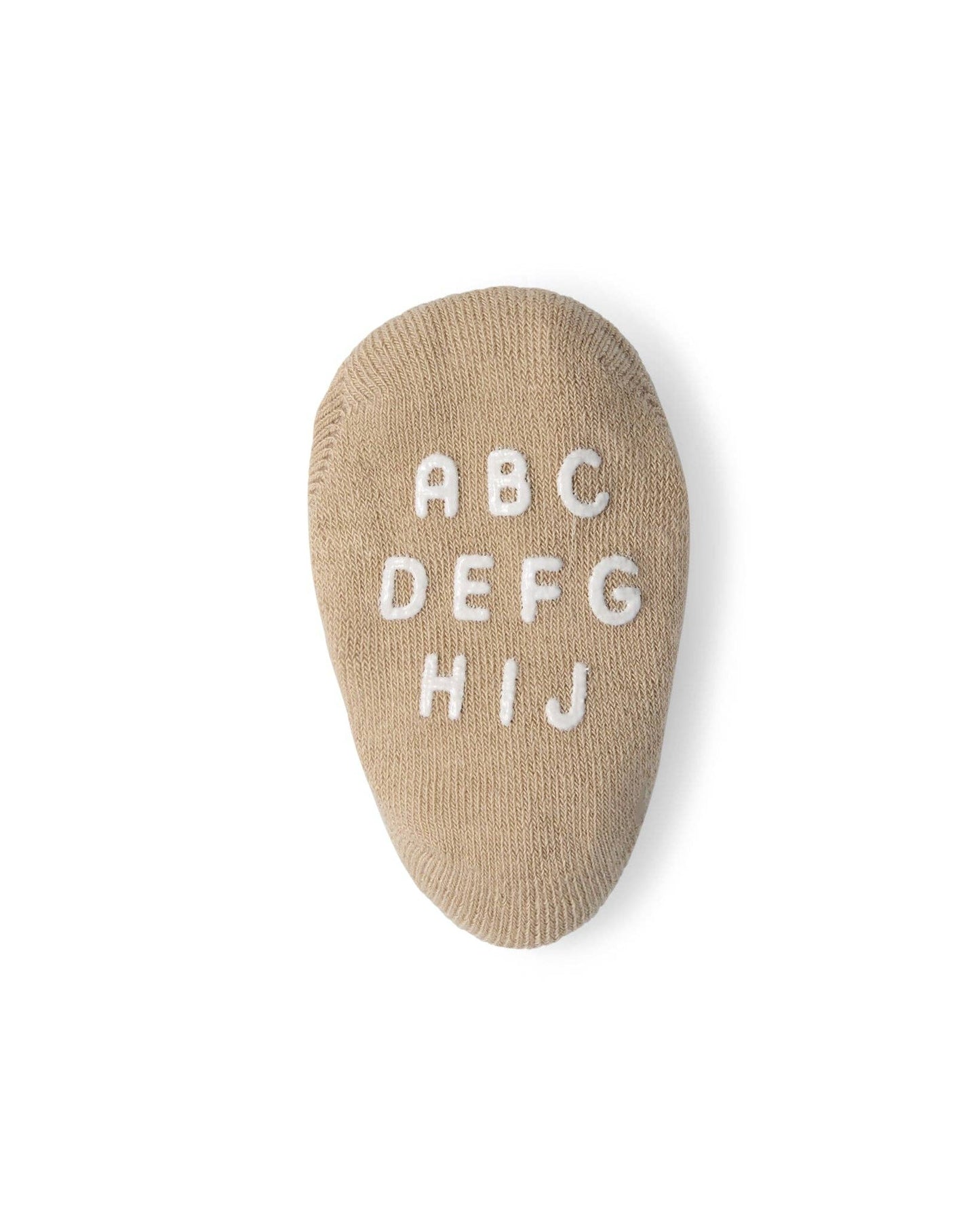 Alphabet No Show Baby Sock Sand