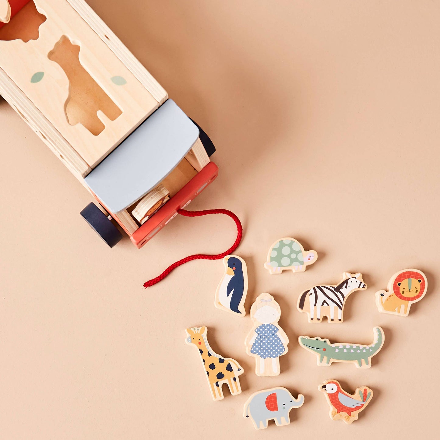 Wooden Safari Jeep Shape Sorter