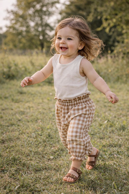Breeze Cotton Trousers - Soft Check