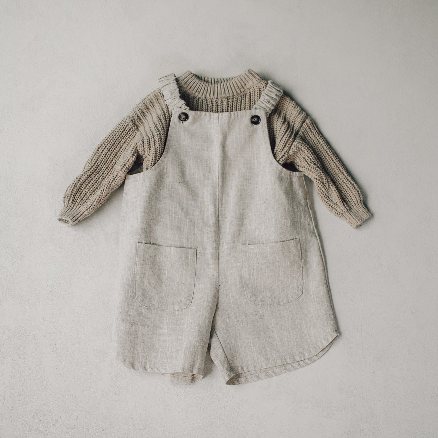 Acorn Linen Pocket Playsuit - Oat