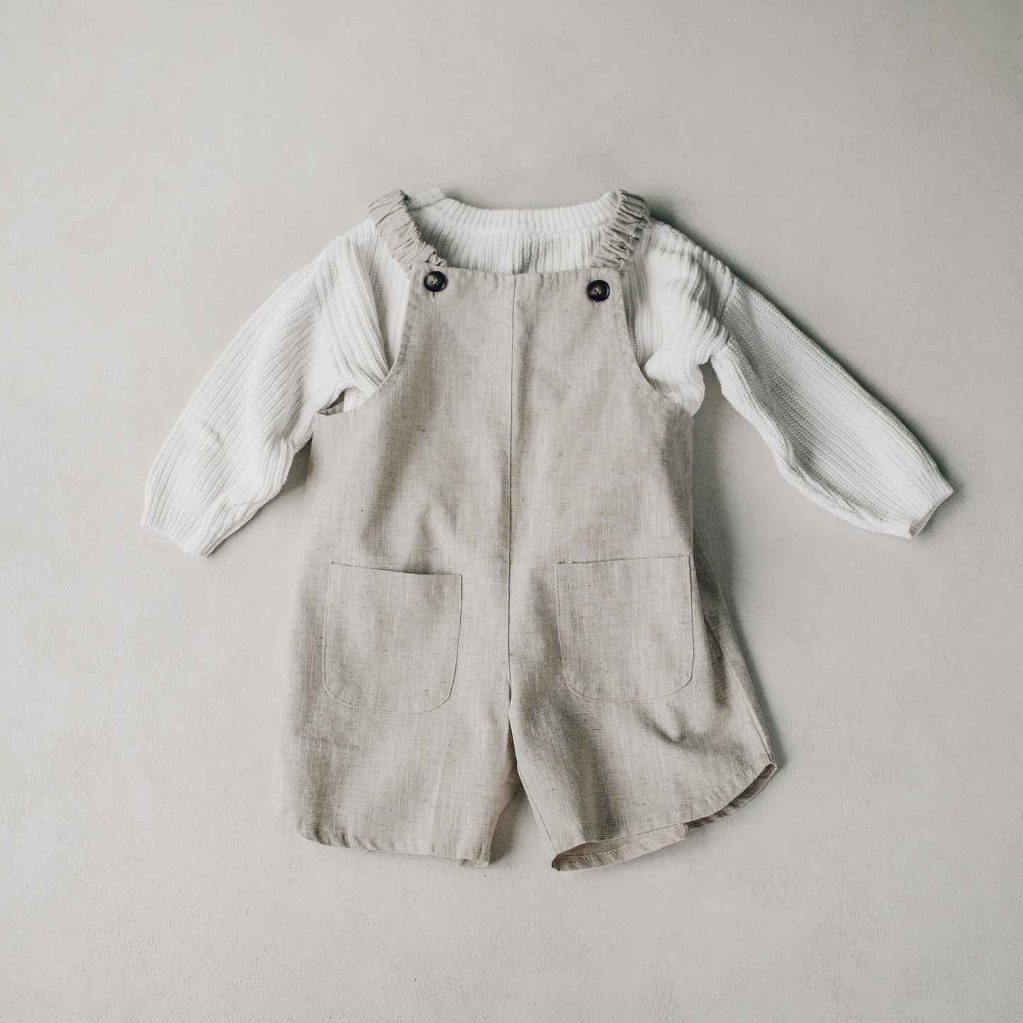 Acorn Linen Pocket Playsuit - Oat