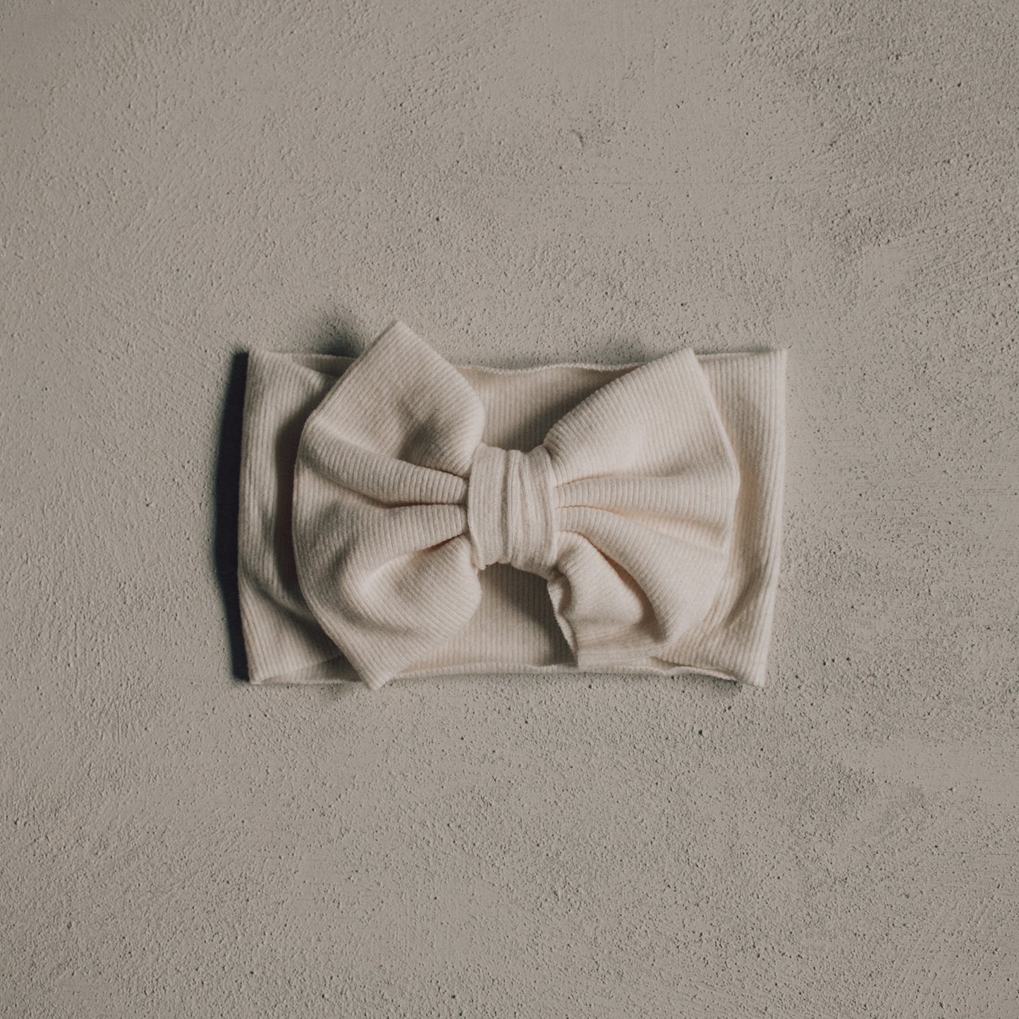 Soft Ribbed Wide Bow Headband