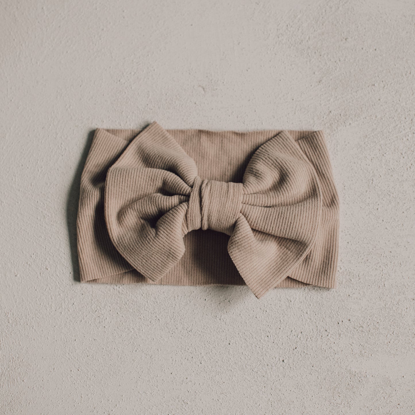 Soft Ribbed Wide Bow Headband