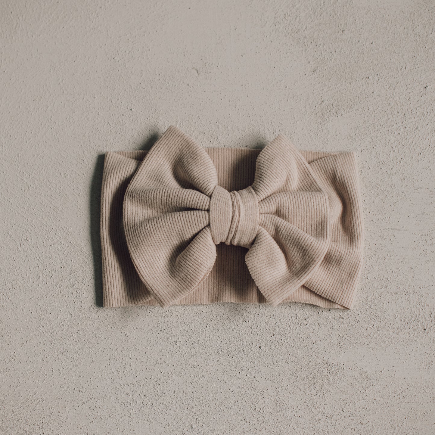 Soft Ribbed Wide Bow Headband
