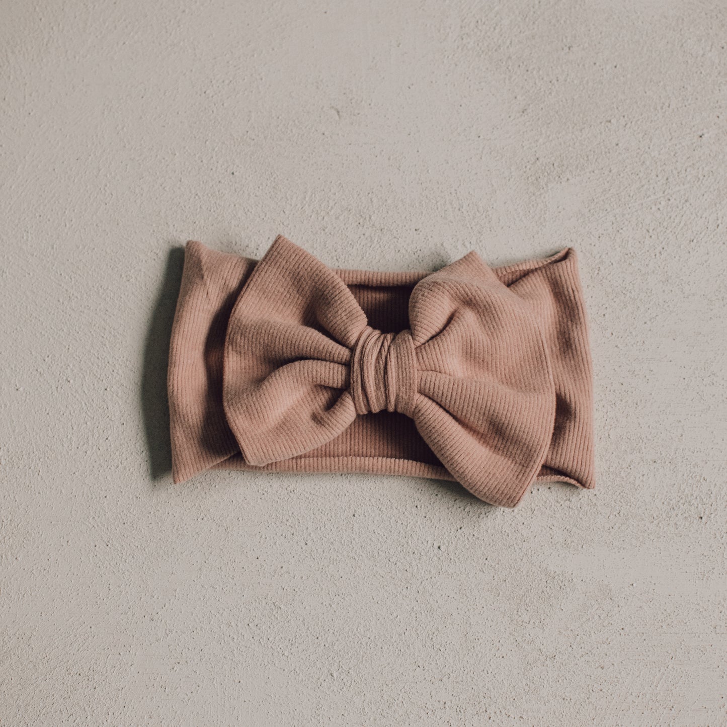 Soft Ribbed Wide Bow Headband