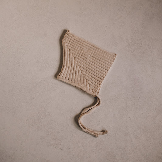 Knit Ribbed Pixie Bonnet