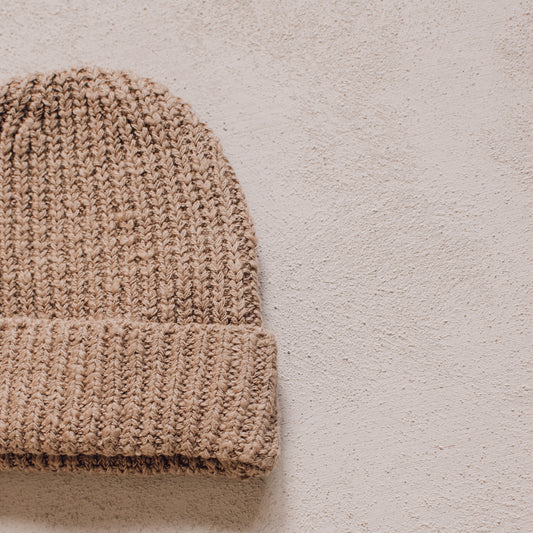 Beige Teddy Beanie