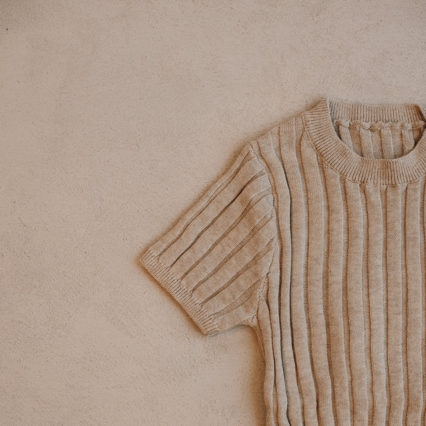 Cove Ribbed Romper - Oatmeal