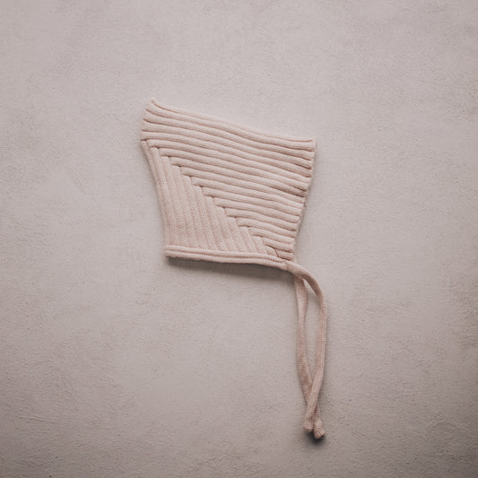 Ribbed Knit Pixie Bonnet