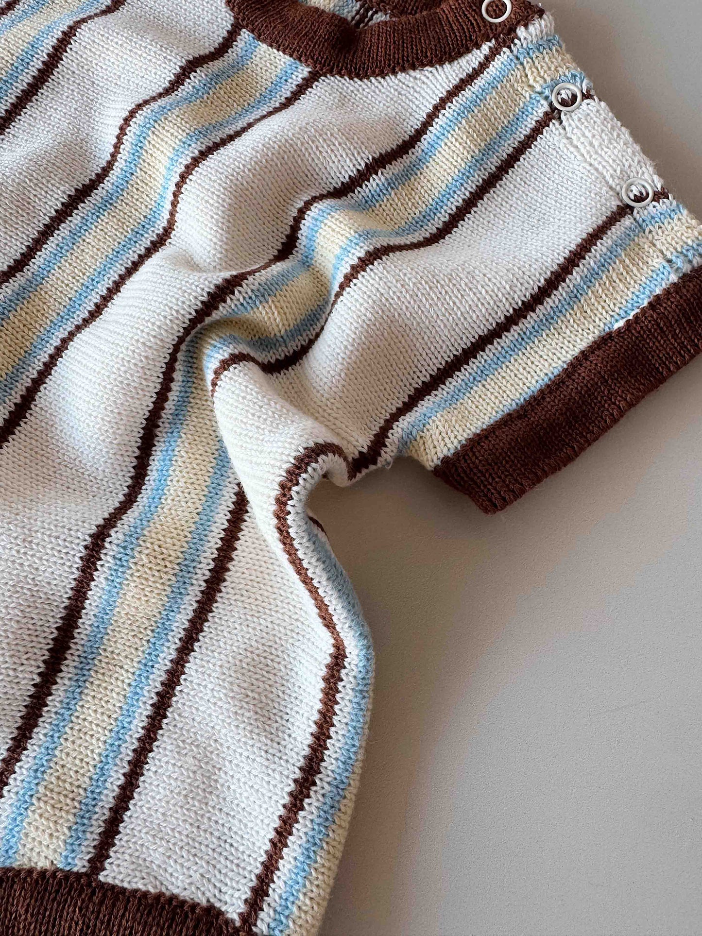 Retro Stripe Romper Azure