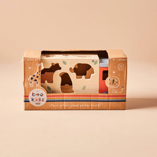 Wooden Safari Jeep Shape Sorter