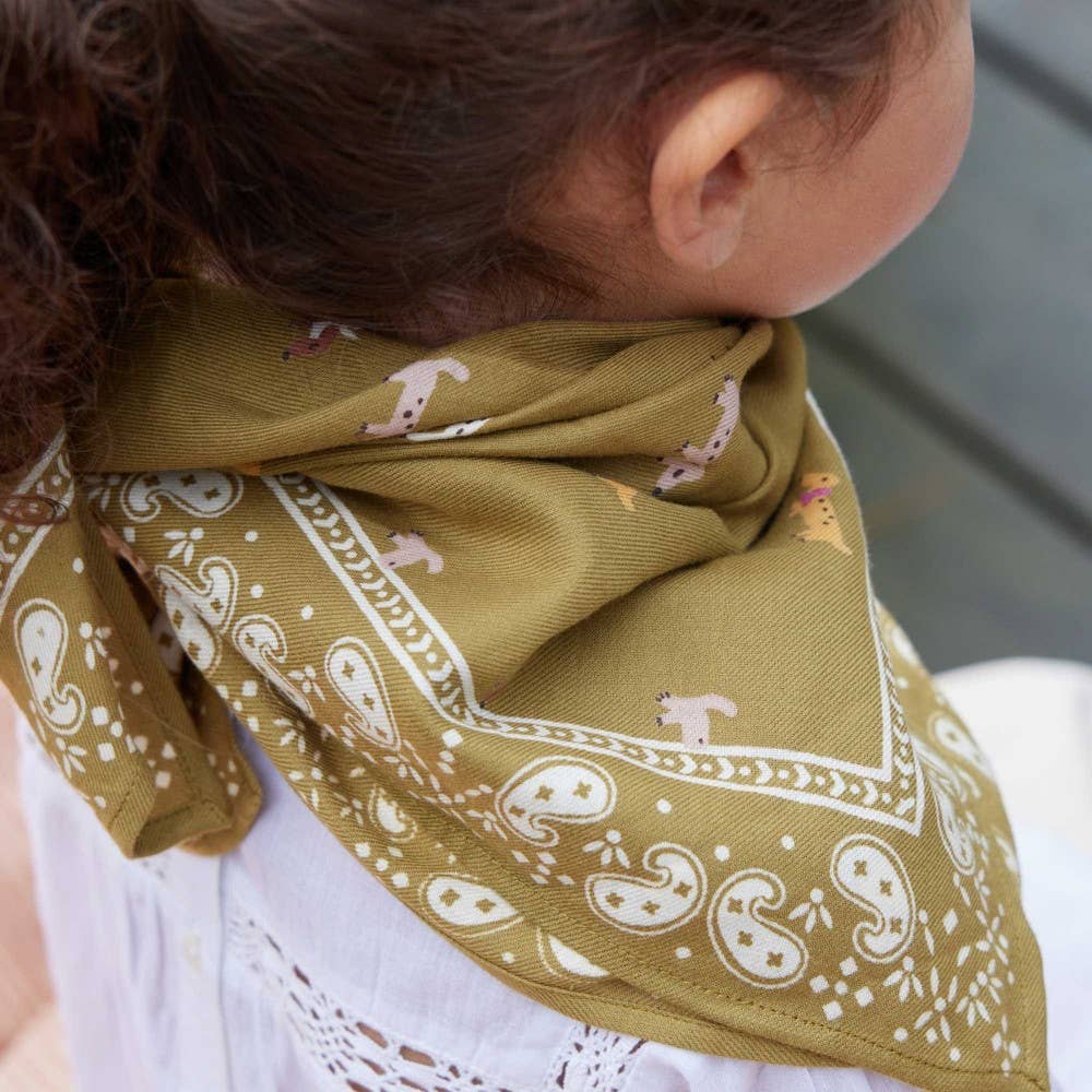 Olive Dachshund Scarf