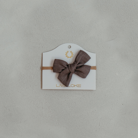 Mocha Bow Headband