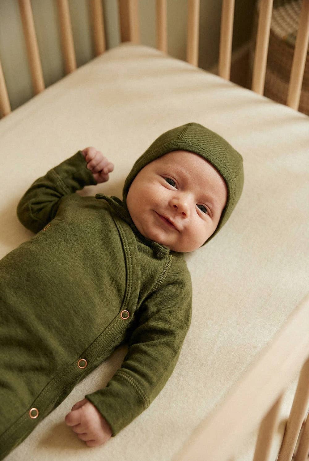 Wool Romper - Fir Green