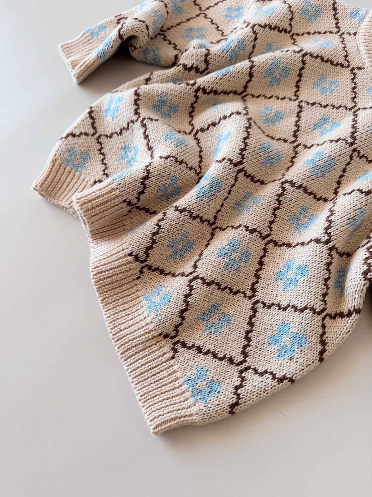 Cotton Knit Jumper - Bluebell