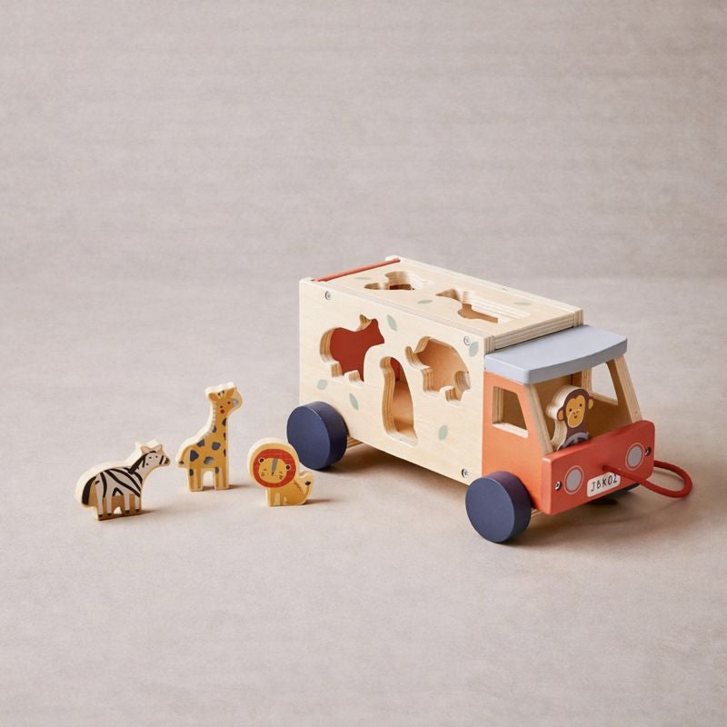 Wooden Safari Jeep Shape Sorter