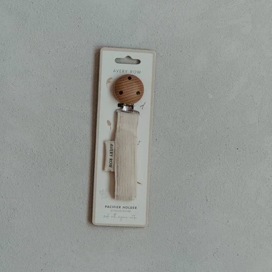 Cream Corduroy Pacifier Holder