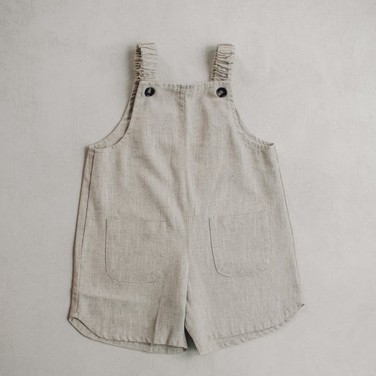 Acorn Linen Pocket Playsuit - Oat