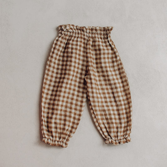 Breeze Cotton Trousers - Soft Check