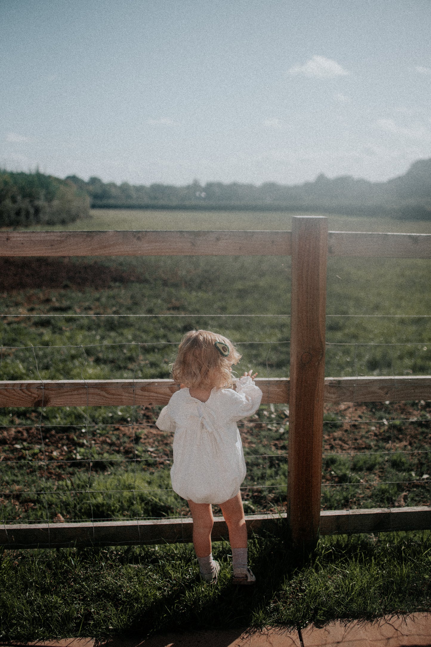 Juniper Bow Romper - Snow