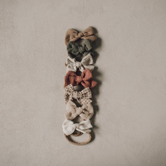 Linen Bow Headbands