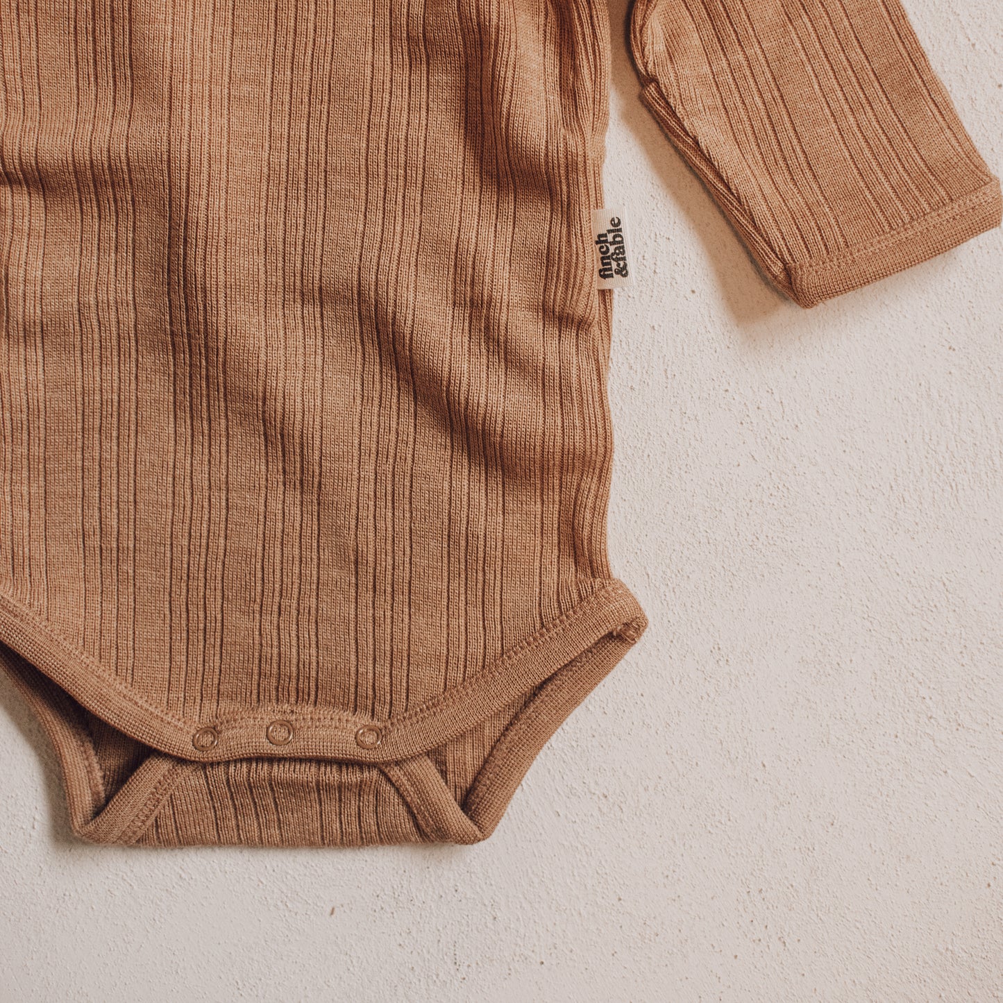 Wool Rib Bodysuit - Fawn