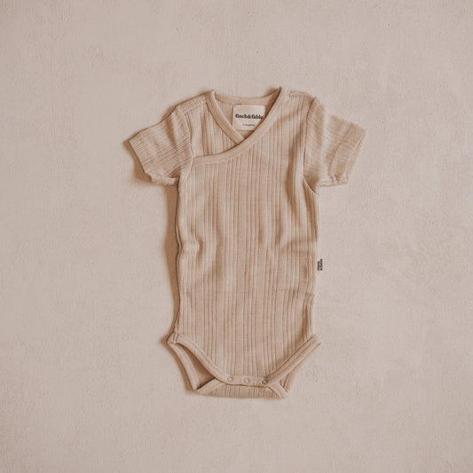 Wool Rib Bodysuit - Oat