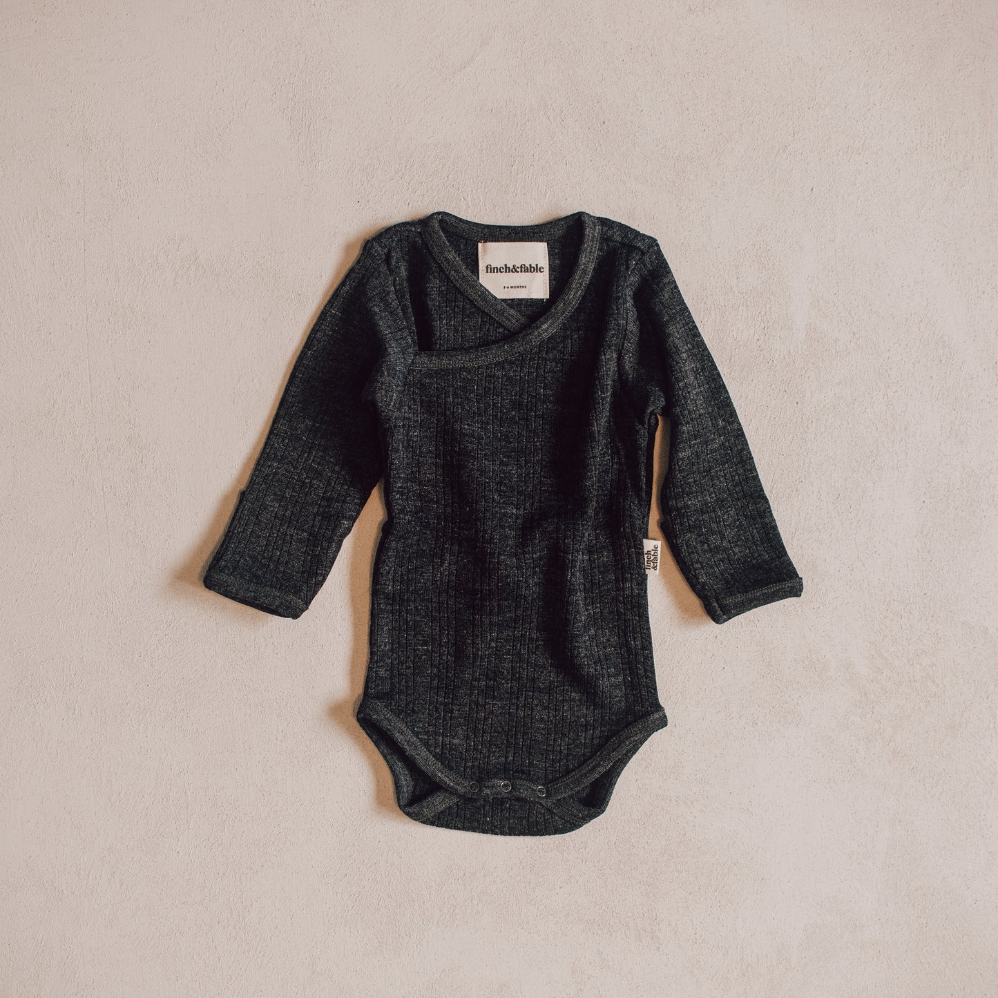 Wool Rib Bodysuit - Storm
