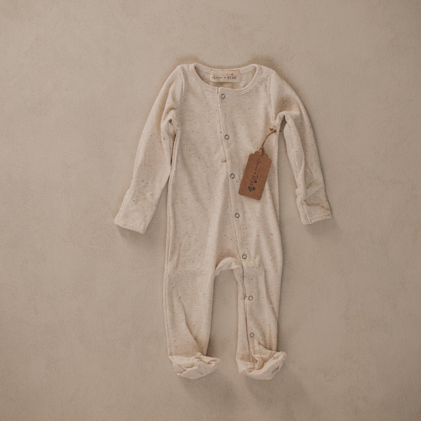 Footed Onesie - Milk Sprinkle