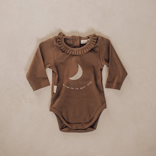 Moon Ruffle Bodysuit - Caribou