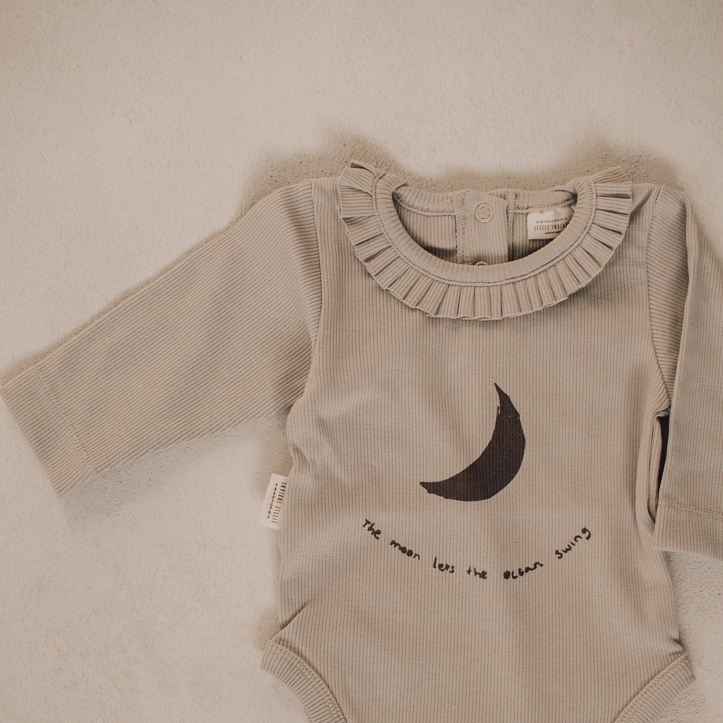 Moon Ruffle Bodysuit - Greige