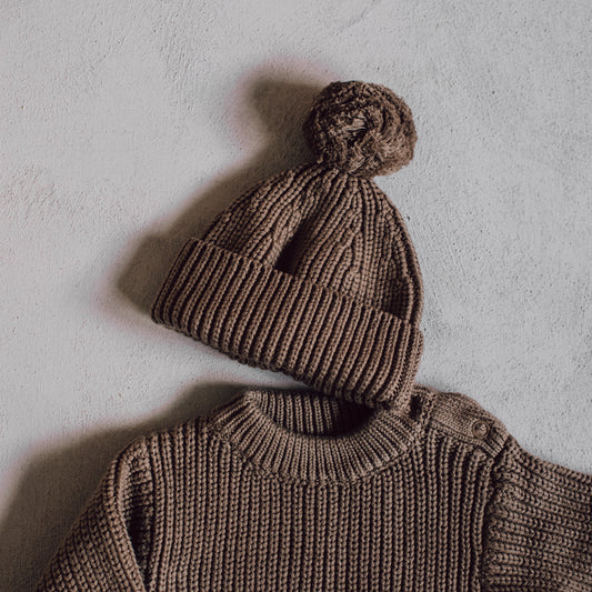 Walnut Knit Romper Set