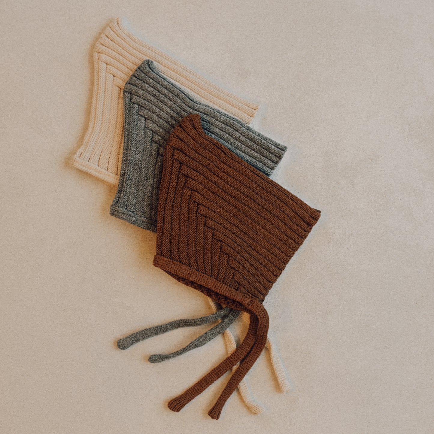 Knit Ribbed Pixie Bonnet