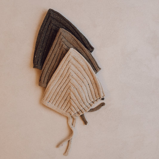 Husk Flecked Knit Bonnet