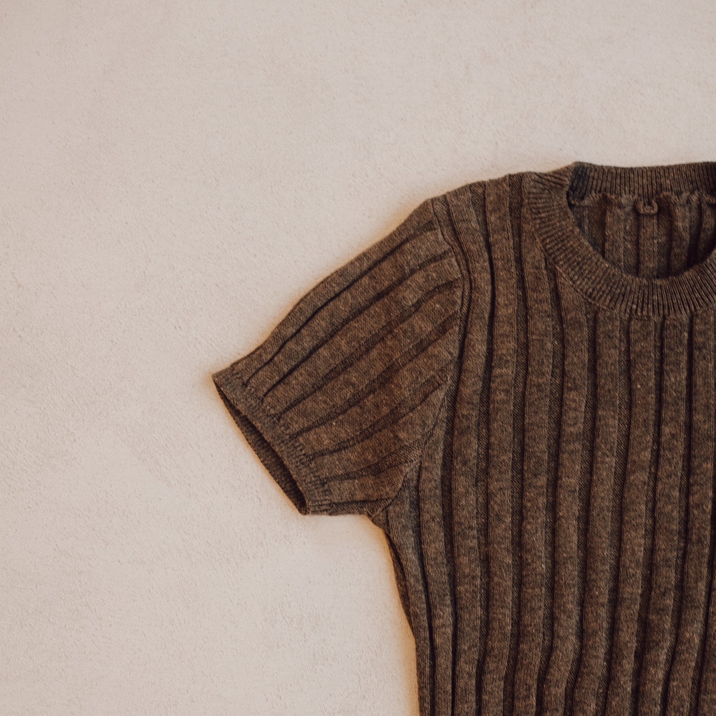 Cove Ribbed Romper - Cocoa