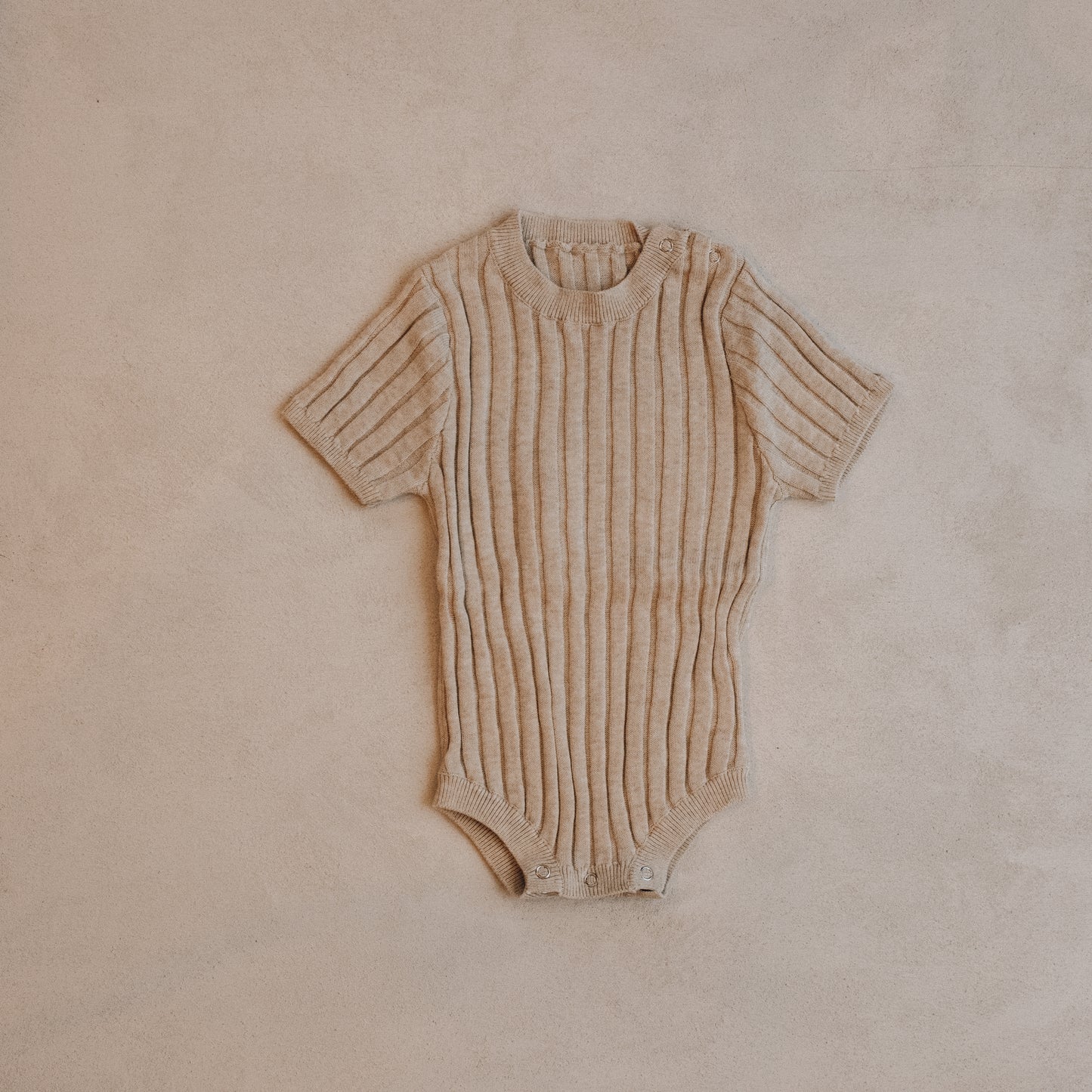 Cove Ribbed Romper - Oatmeal