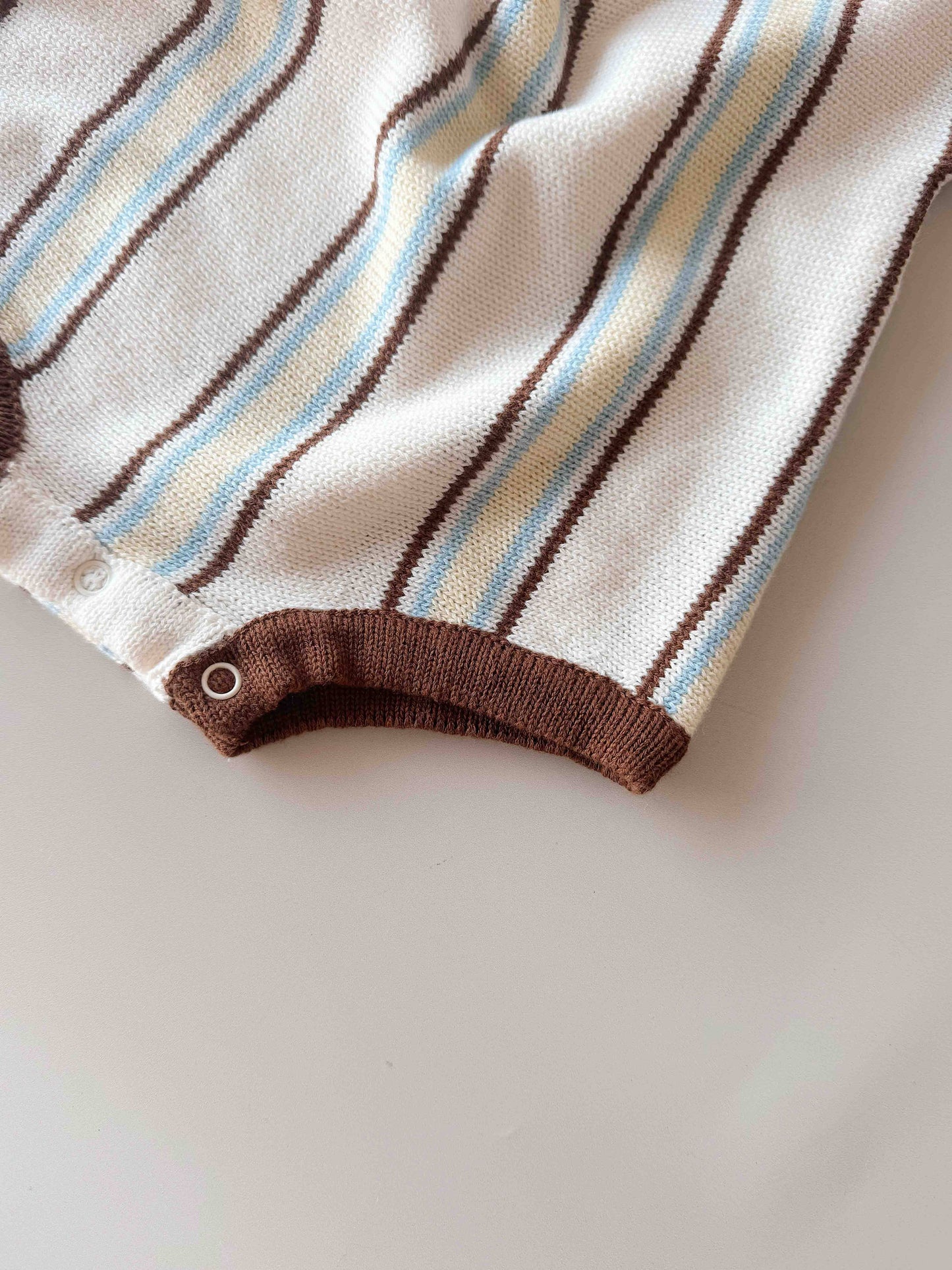 Retro Stripe Romper Azure
