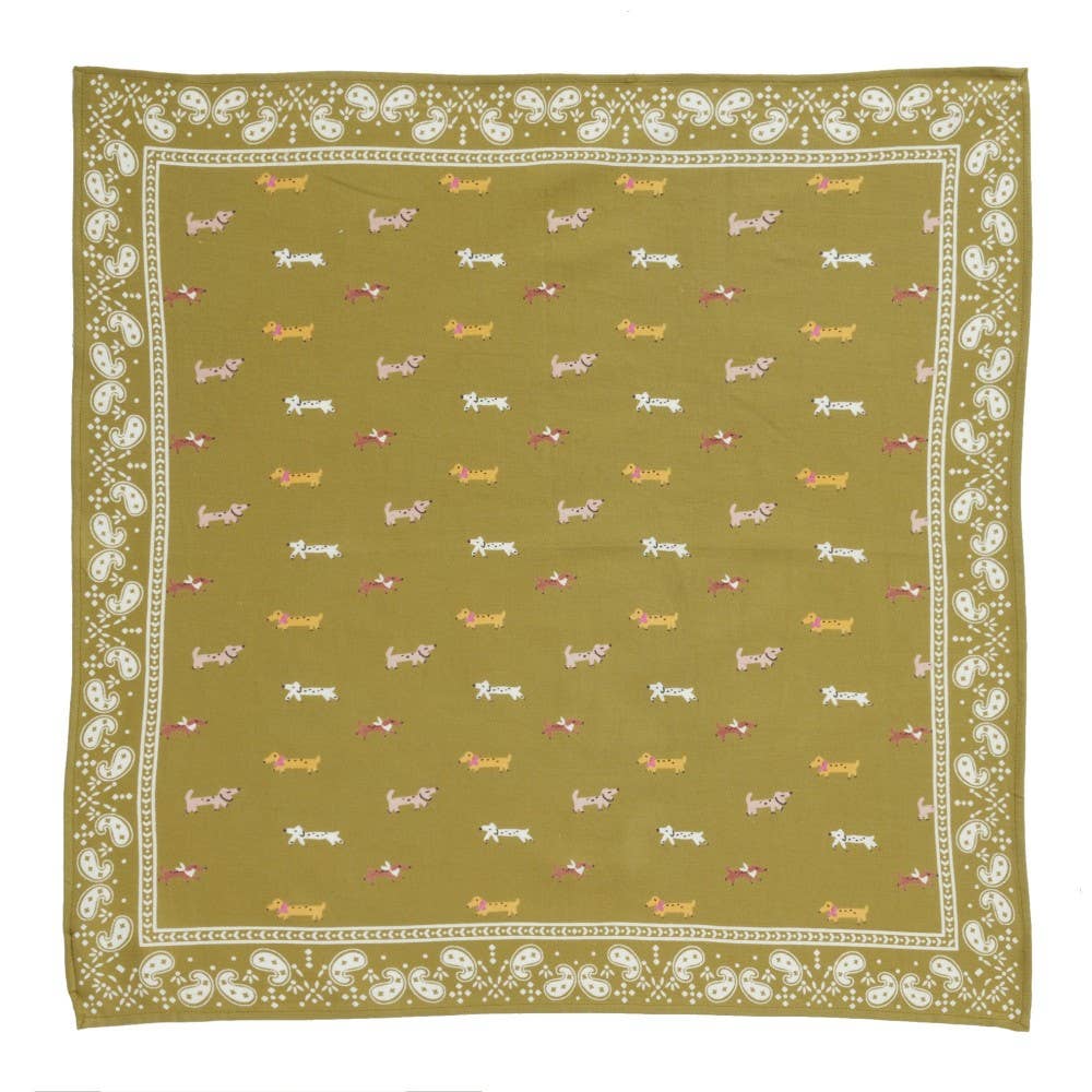 Olive Dachshund Scarf
