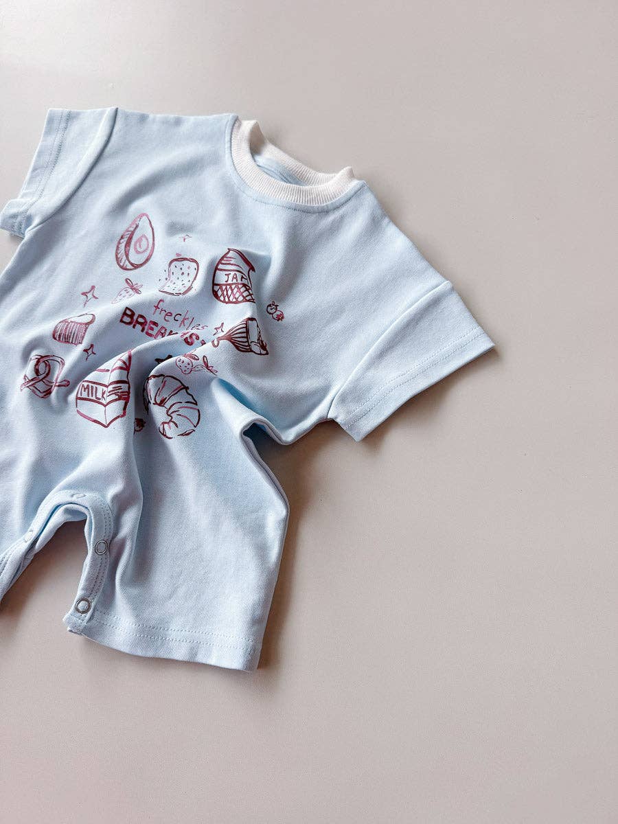 Breakfast Club Romper - Sky