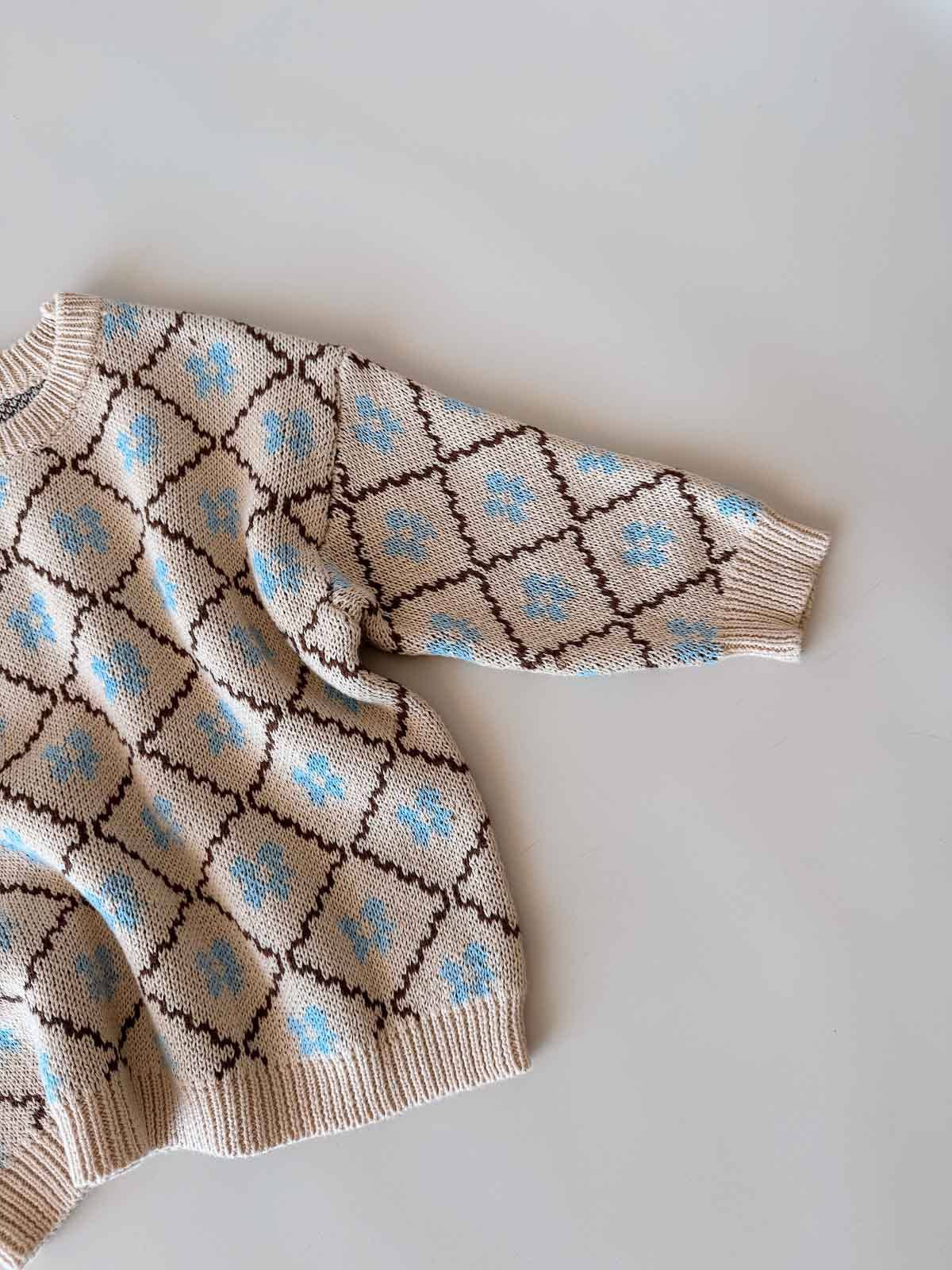 Cotton Knit Jumper - Bluebell